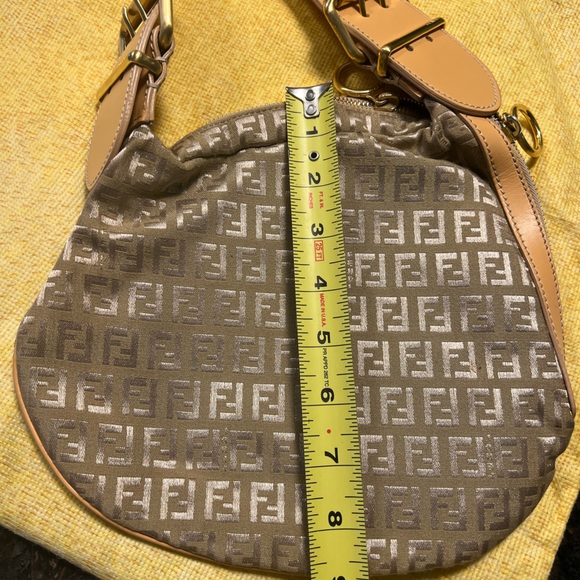 Vintage Fendi Borsa Zucchino Ostrik Beige Flat Bag - Picture 6 of 10